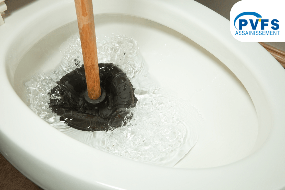 Toilette bouchée et eau qui remonte