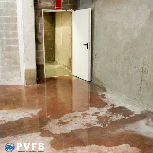 [Image of Refoulement d'égout dans un sous-sol]