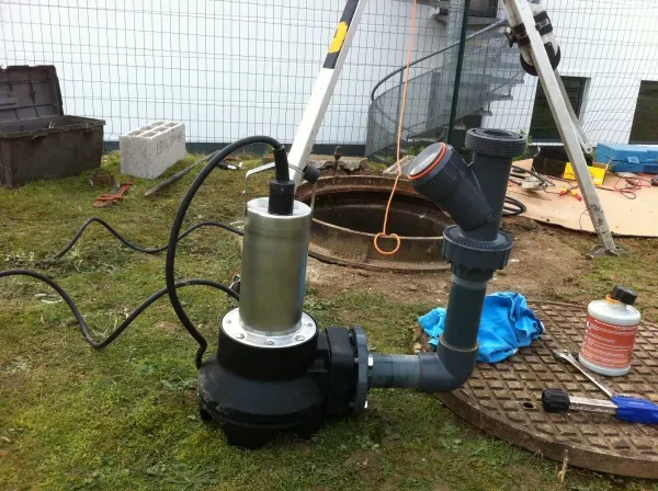 Schéma de fonctionnement d'une pompe de relevage