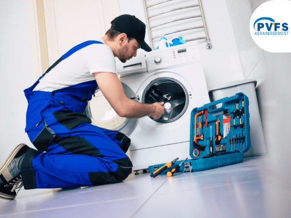 Intervention urgence débouchage machine à laver PVFS Assainissement