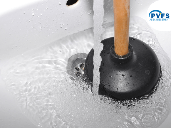 Signes d'une canalisation de salle de bains bouchée