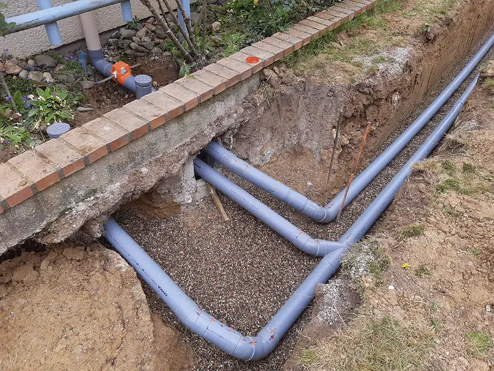 Chantier de terrassement pour assainissement à Paris, Ile-de-France